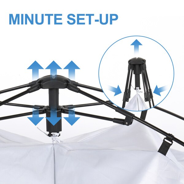 Cheap Goat Tents Waterproof Beach Tents Outdoor Camping Shelter Oxford Cloth Durable Double People Dressing Tent 229*229*122cm   